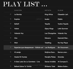 Lista, Play lista, Canciones,.jpg