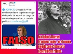 Secretaria General, Dolores Ibarruri,, Cospedal , Falso, Falsa.jpg