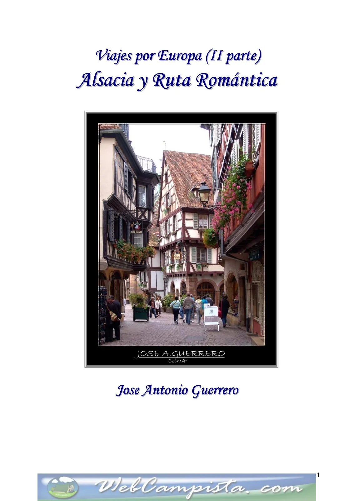 Portada — Viaje por Alsacia y ruta romantica