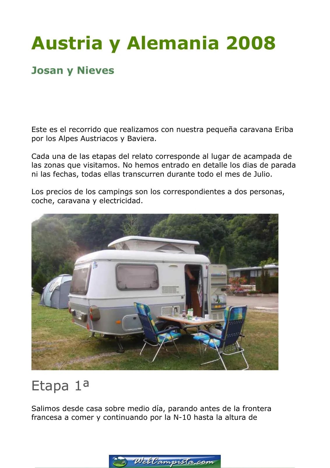 Portada — Recorrido por los Alpes Alemanes y Austriacos
