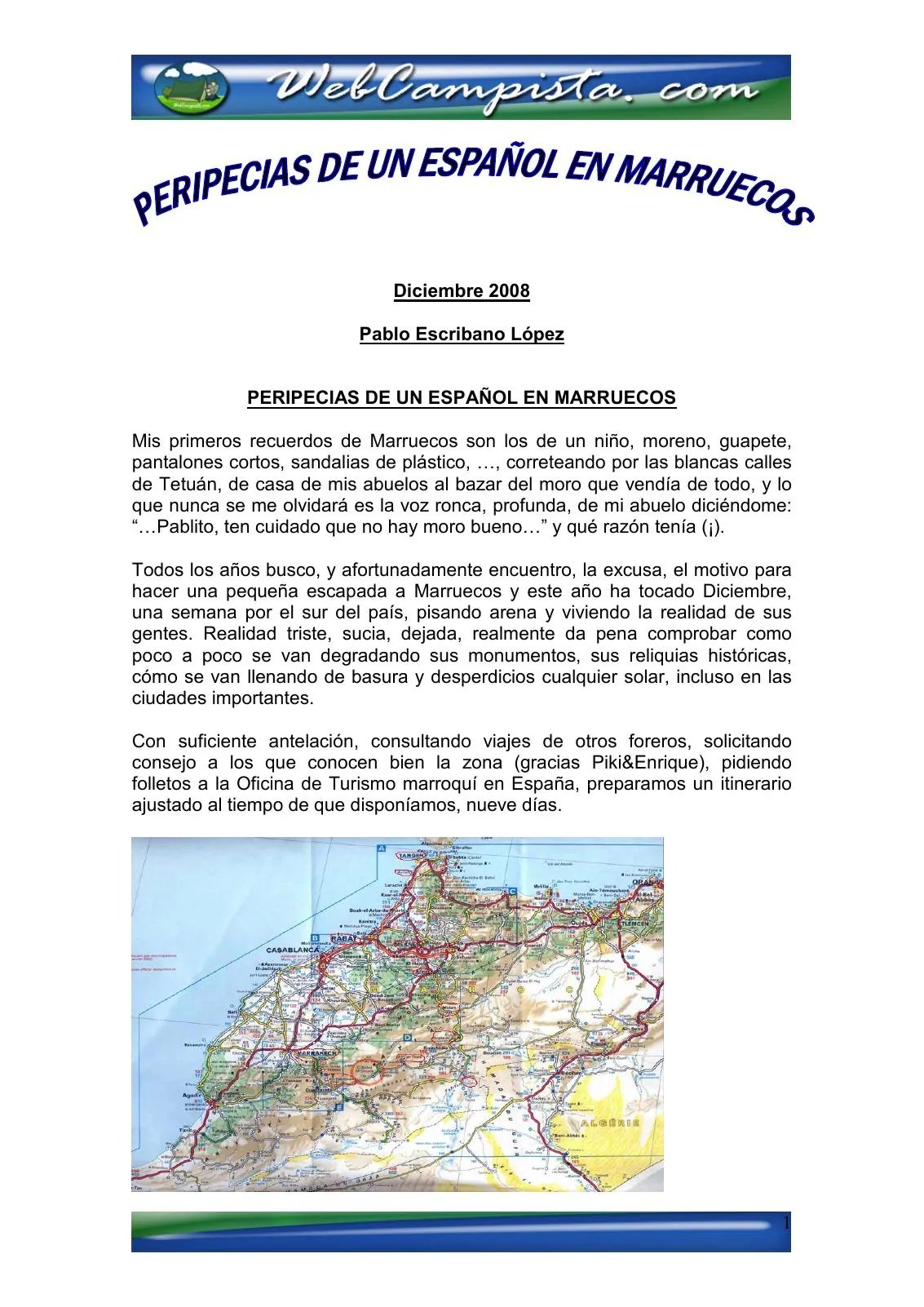 Portada — Peripecias de un Español en Marruecos