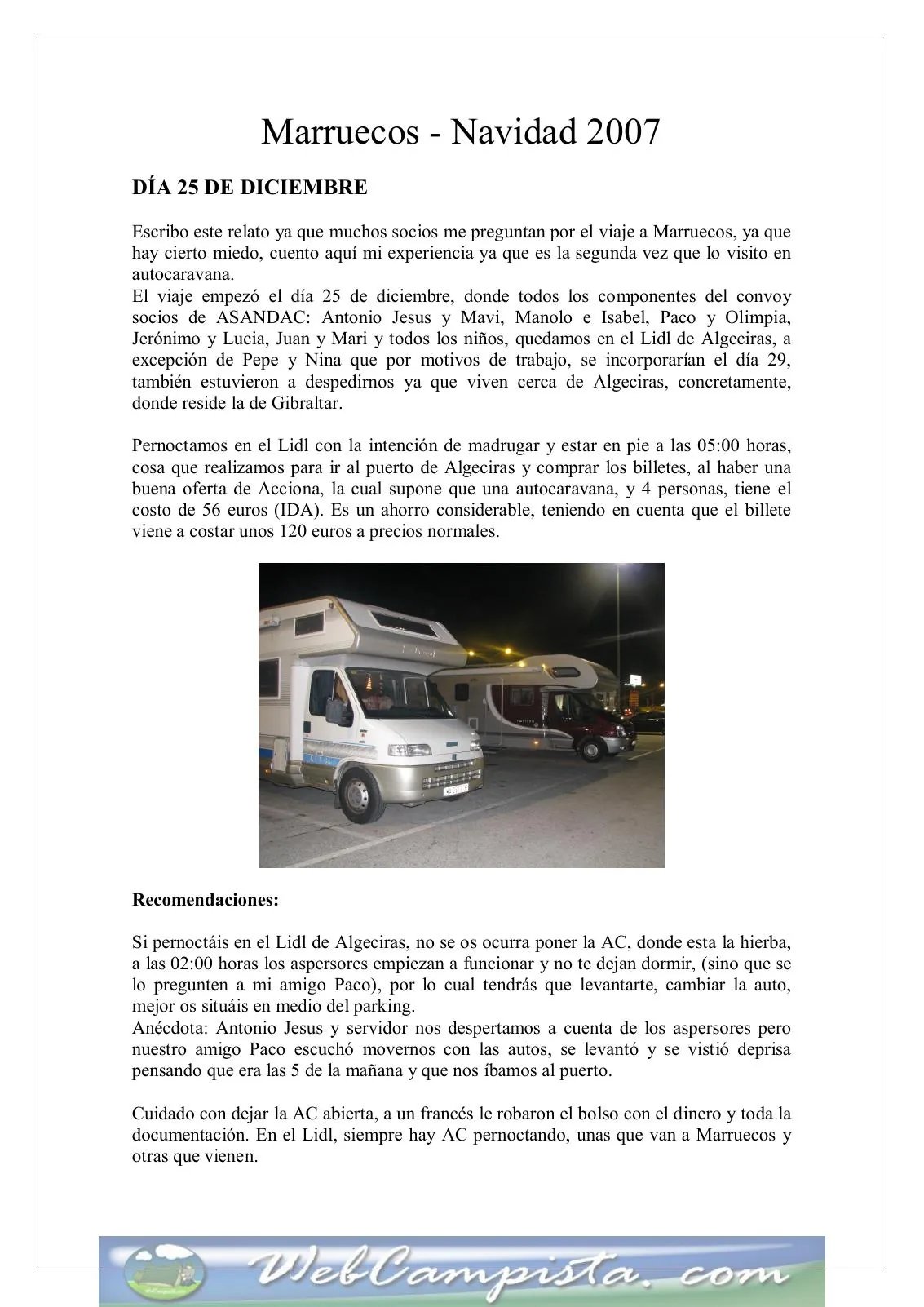 Portada — Marruecos, Navidades del 2007