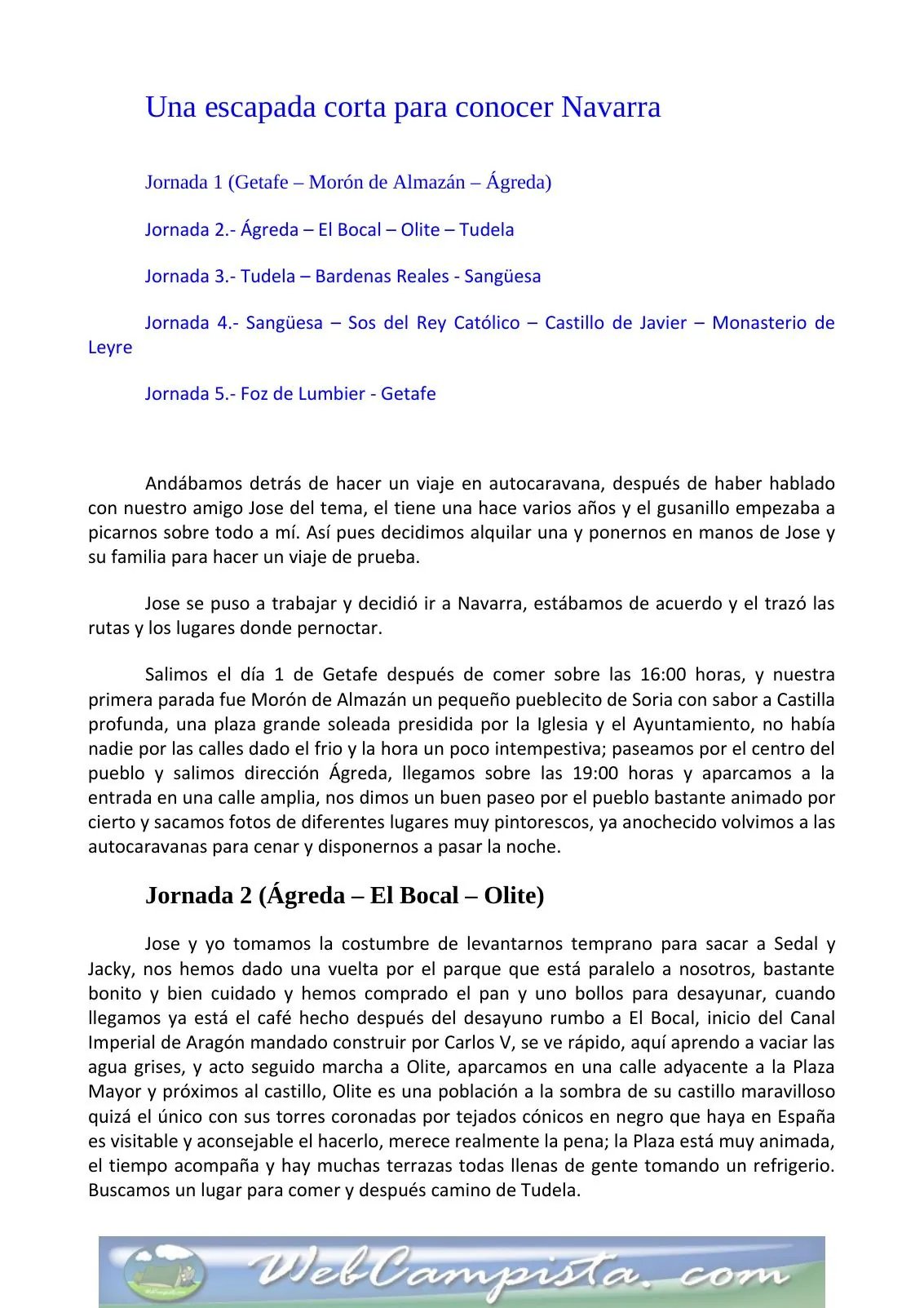 Portada — Una escapada por Navarra