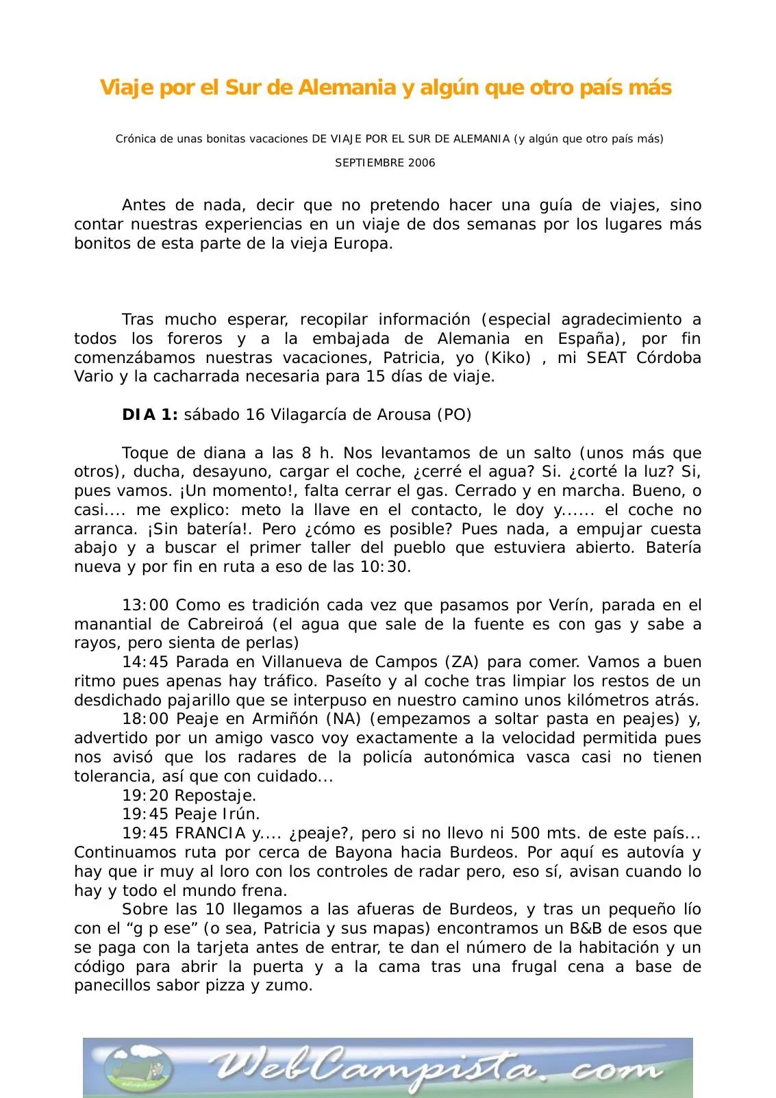 Portada — Viaje por el Sur de Alemania y algún que otro país más
