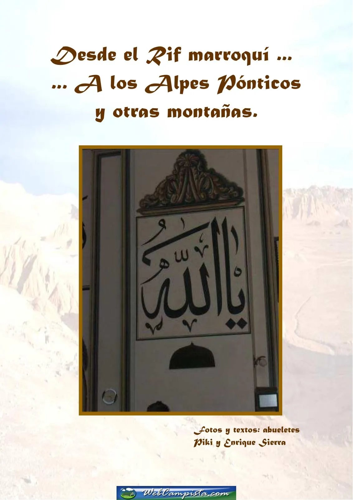 Portada — Desde el Rif Marroquí a los Alpes Pónticos
