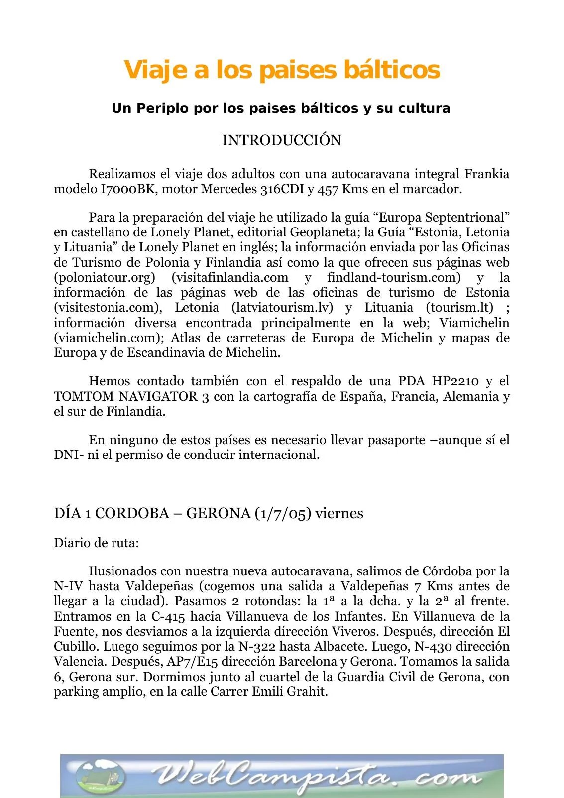Portada — Viaje a los paises bálticos
