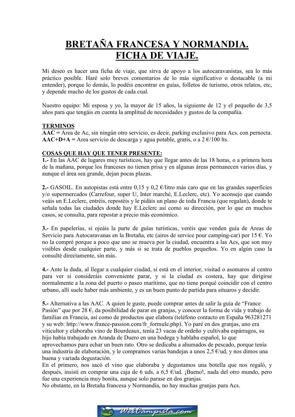 Portada — Bretaña y Normandía, ficha de viaje