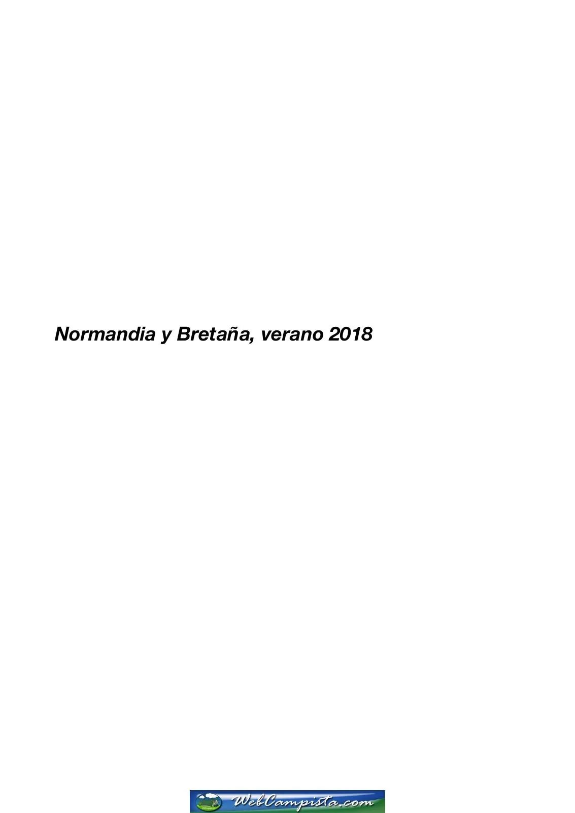 Portada — Normandía y Bretaña, verano 2018