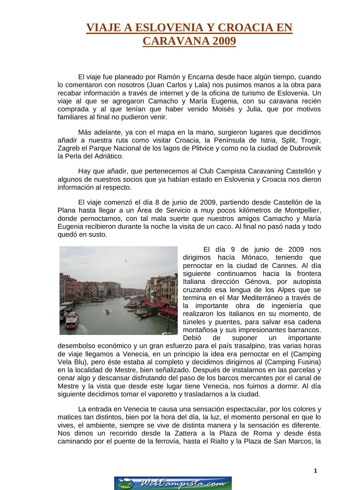 Portada — A Eslovenia y Coracia en Caravana