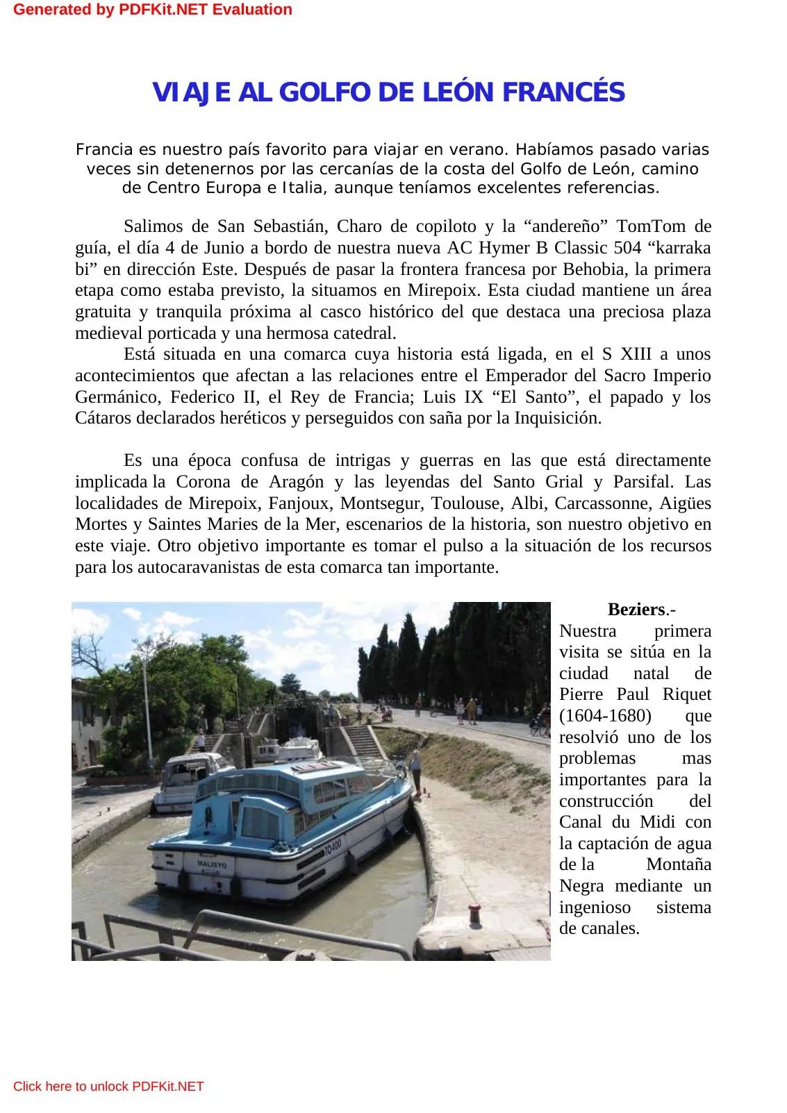 Portada — Viaje al golfo de león francés