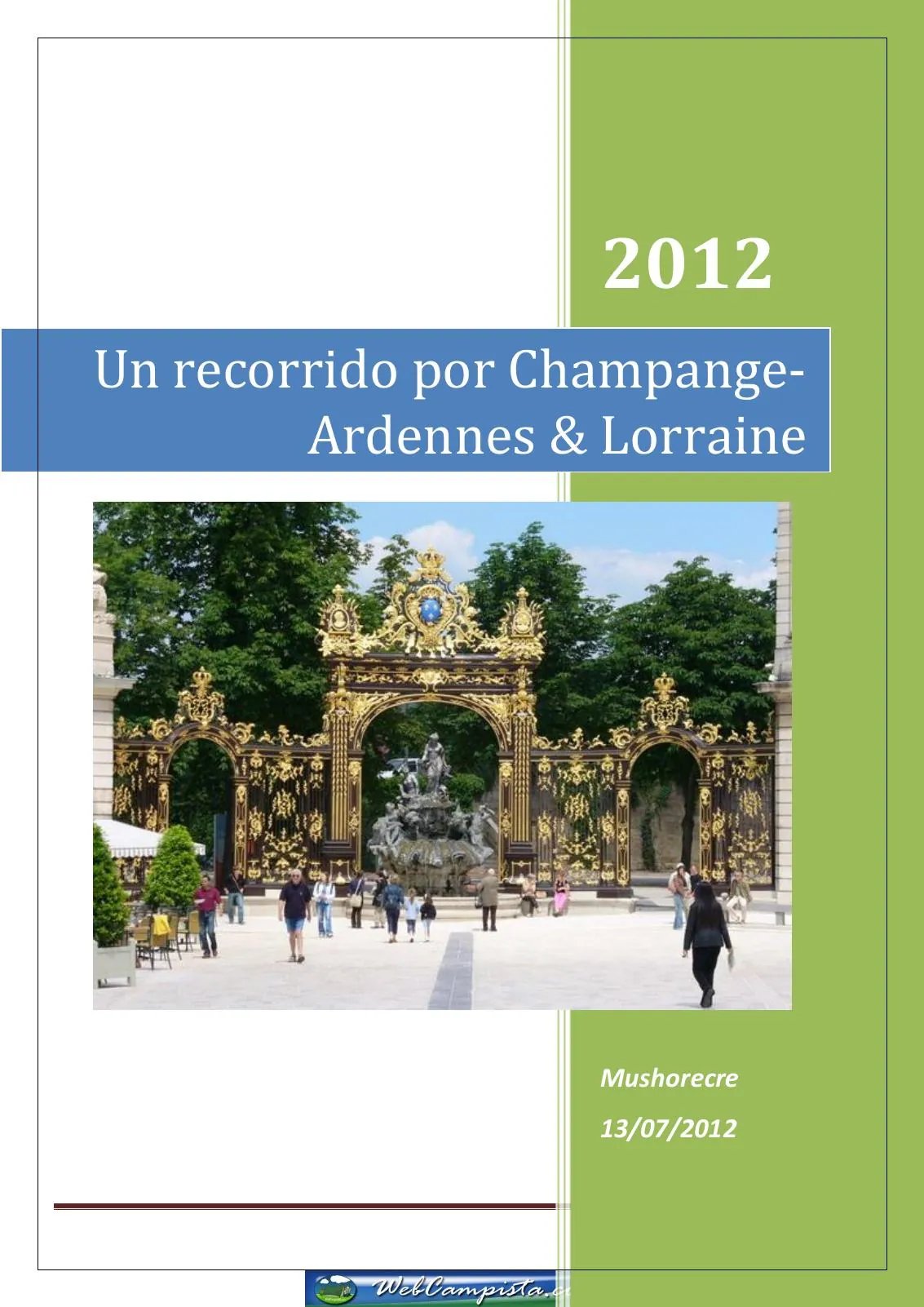 Portada — Un recorrido por Champagne-ardennes & Lorraine