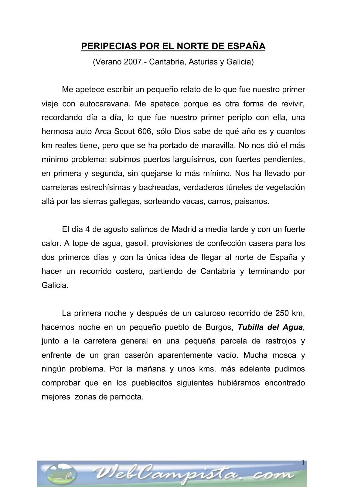 Portada — Peripecias por el norte de España