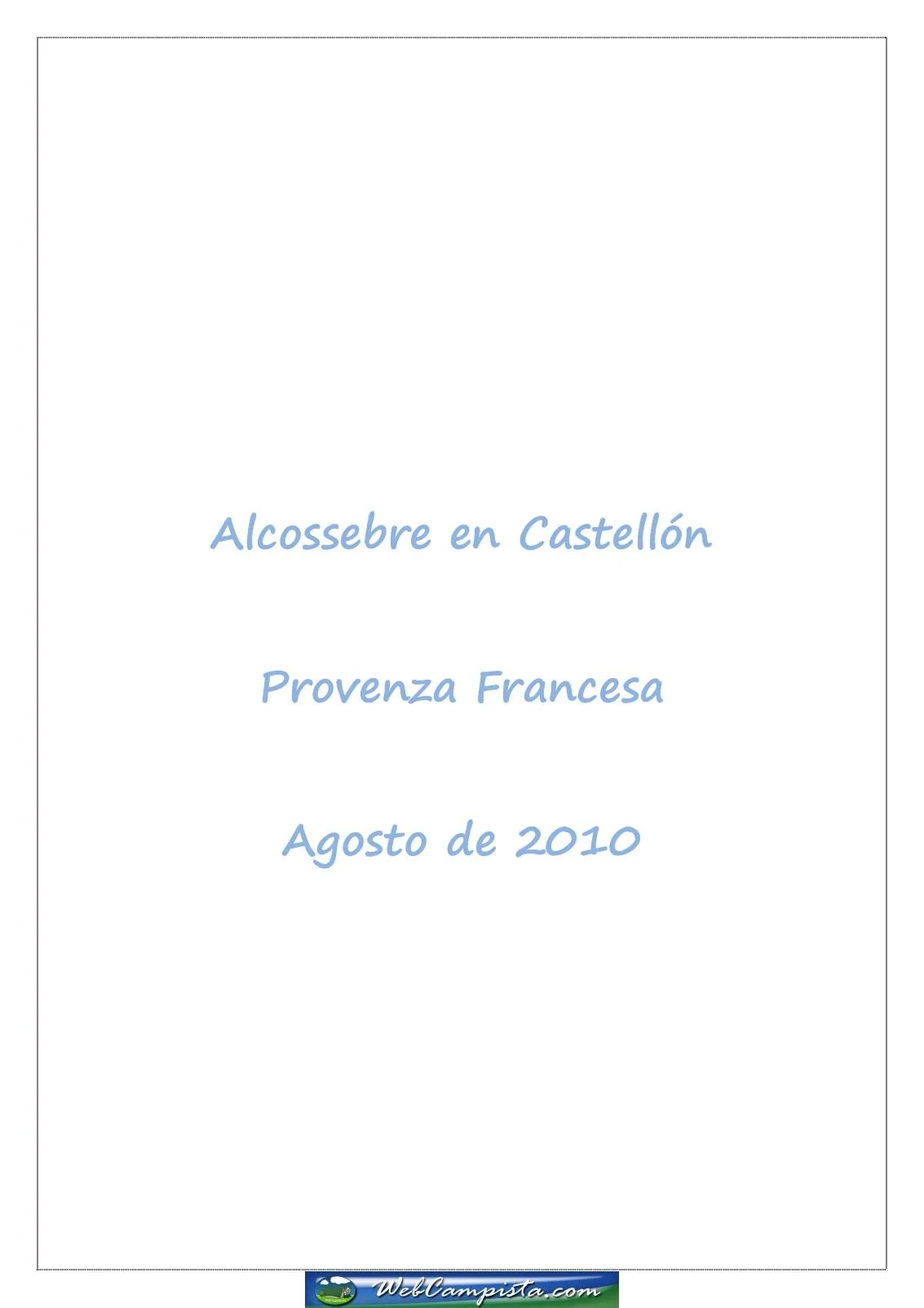Portada — Alcossebre y Provenza francesa
