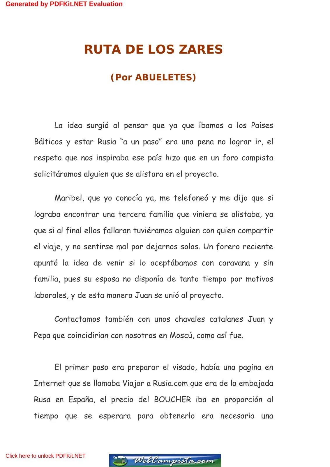 Portada — La ruta de los Zares