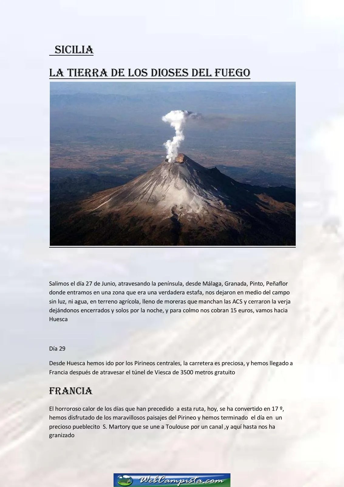 Portada — Sicilia la tierra de los dioses de fuego