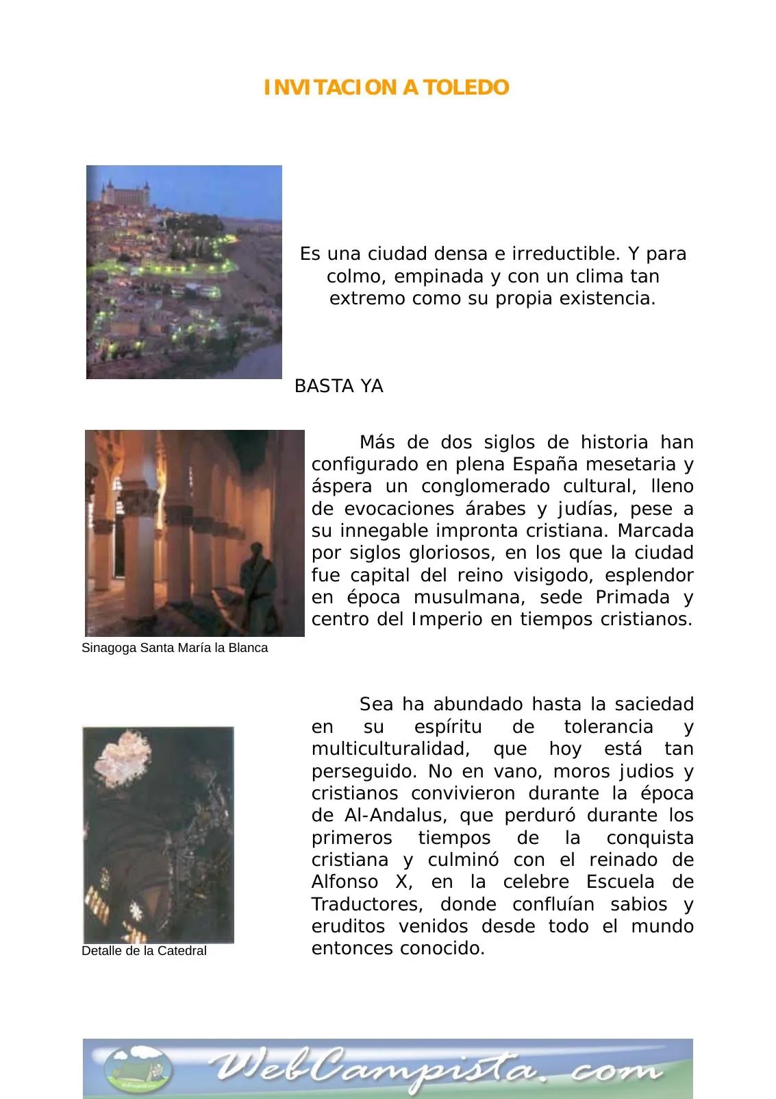 Portada — Invitación a Toledo