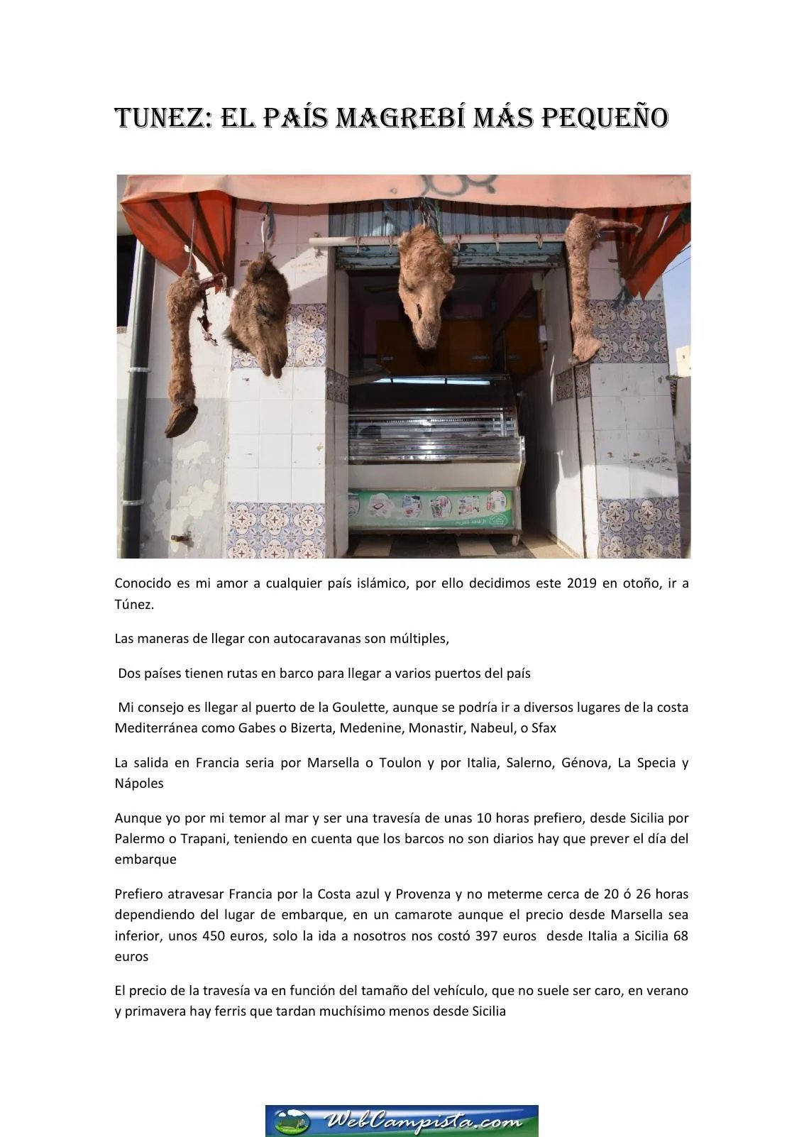 Portada — tunez: el pais magrebi mas pequeño