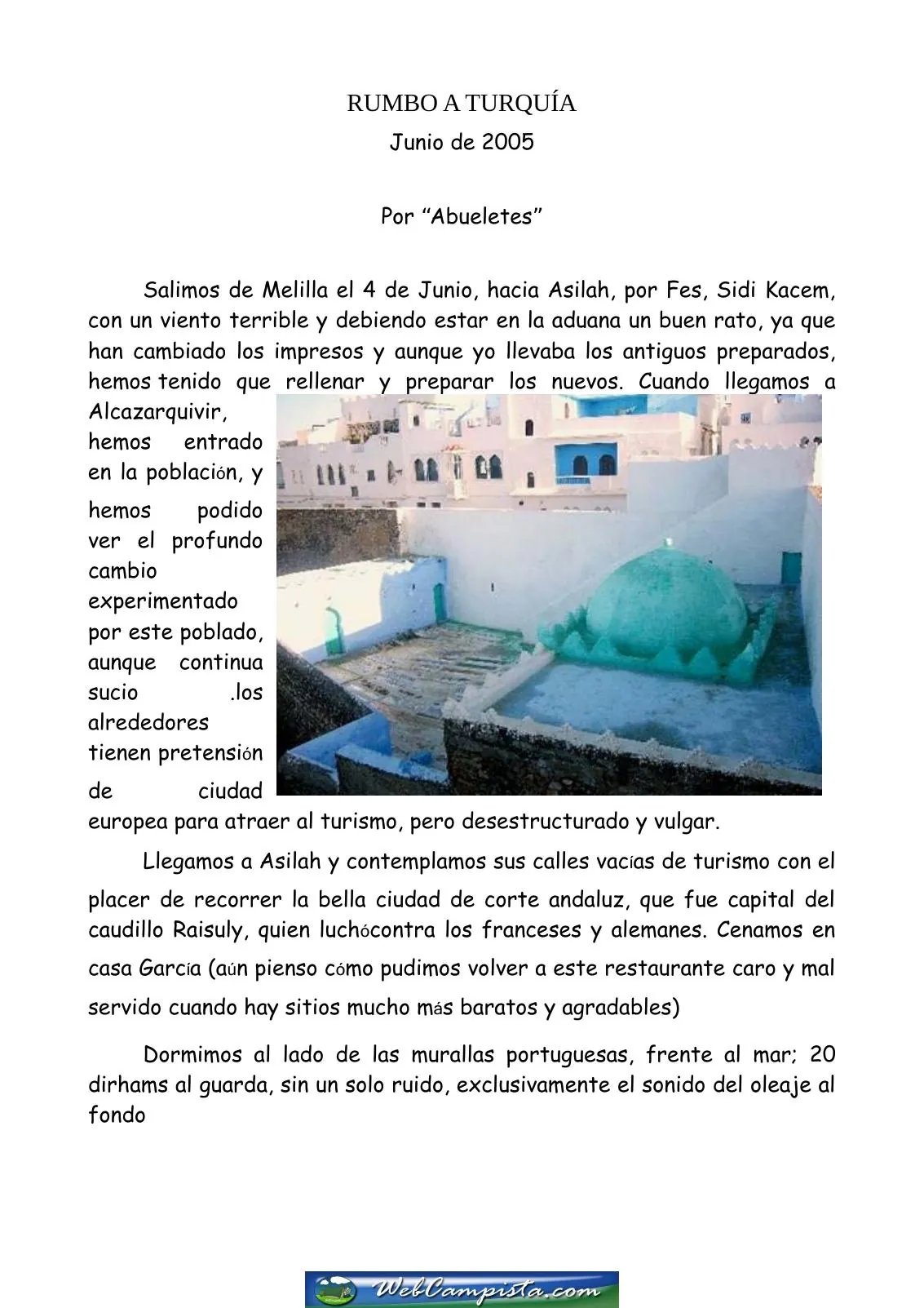 Portada — Rumbo a Turquía